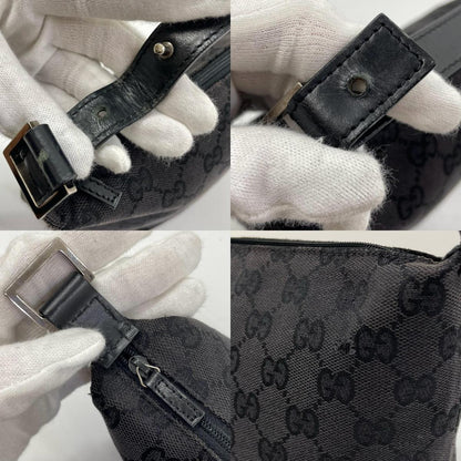 【中古】GUCCI | グッチ GGキャンバス ミニハンドバッグ アクセサリーポーチ コスメポーチ 039・1147・002122 ブラック【尾張小牧店】