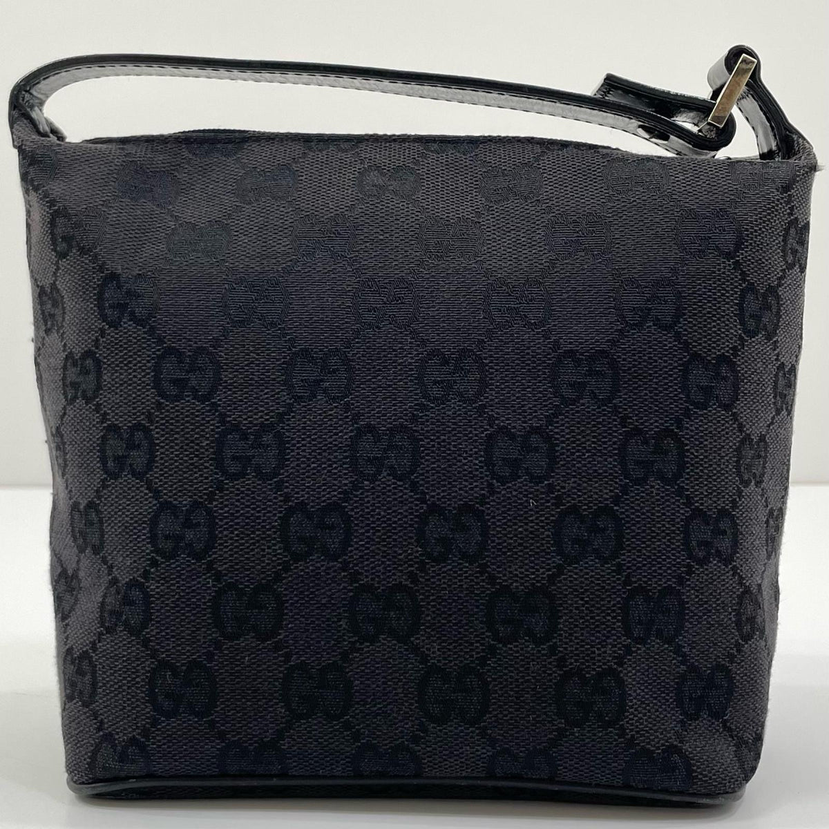 【中古】GUCCI | グッチ GGキャンバス ミニハンドバッグ アクセサリーポーチ コスメポーチ 039・1147・002122 ブラック【尾張小牧店】