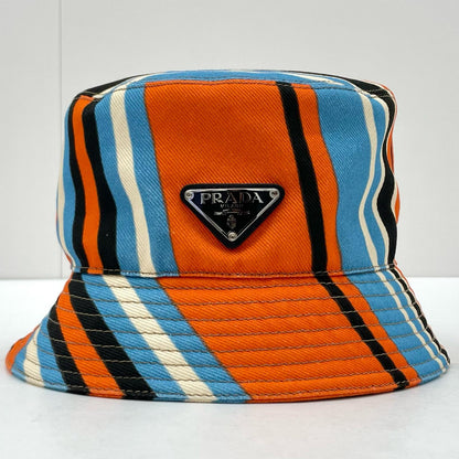 【中古】PRADA | プラダ バケットハット ストライプ マルチカラー サイズ：XL【尾張小牧店】