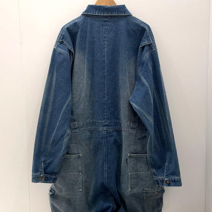 【中古】SAPEur | サプール　浜田雅功展　空を横切る飛行機雲 ツナギ オールインワン　ブルー サイズ：XL【尾張小牧店】