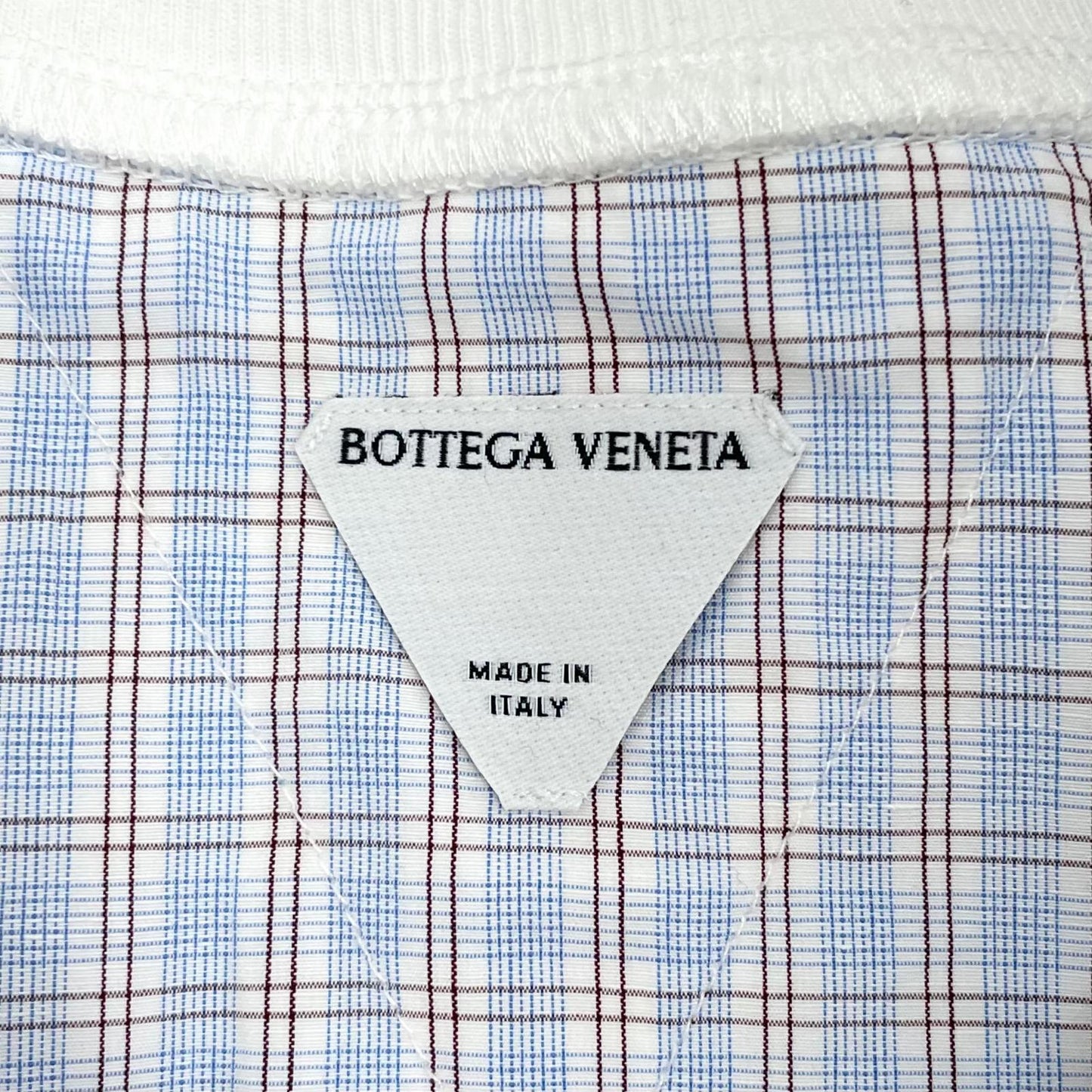 【中古】BOTTEGA VENETA | ボッテガヴェネタ ダブルレイヤー ストライプ 半袖Ｔシャツ 754683 V41U0 ホワイト サイズ：XL【尾張小牧店】