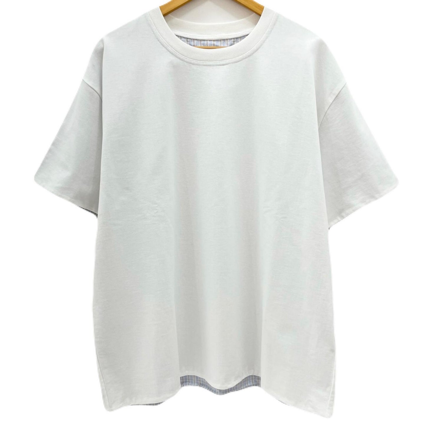 【中古】BOTTEGA VENETA | ボッテガヴェネタ ダブルレイヤー ストライプ 半袖Ｔシャツ 754683 V41U0 ホワイト サイズ：XL【尾張小牧店】