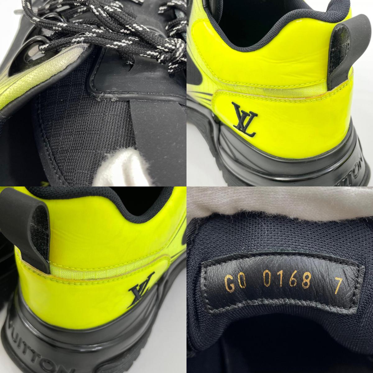 【中古】LOUIS VUITTON | ルイ・ヴィトン ランアウェイ パルスライン スニーカー 1A4K49 イエロー×ブラック サイズ：7【尾張小牧店】