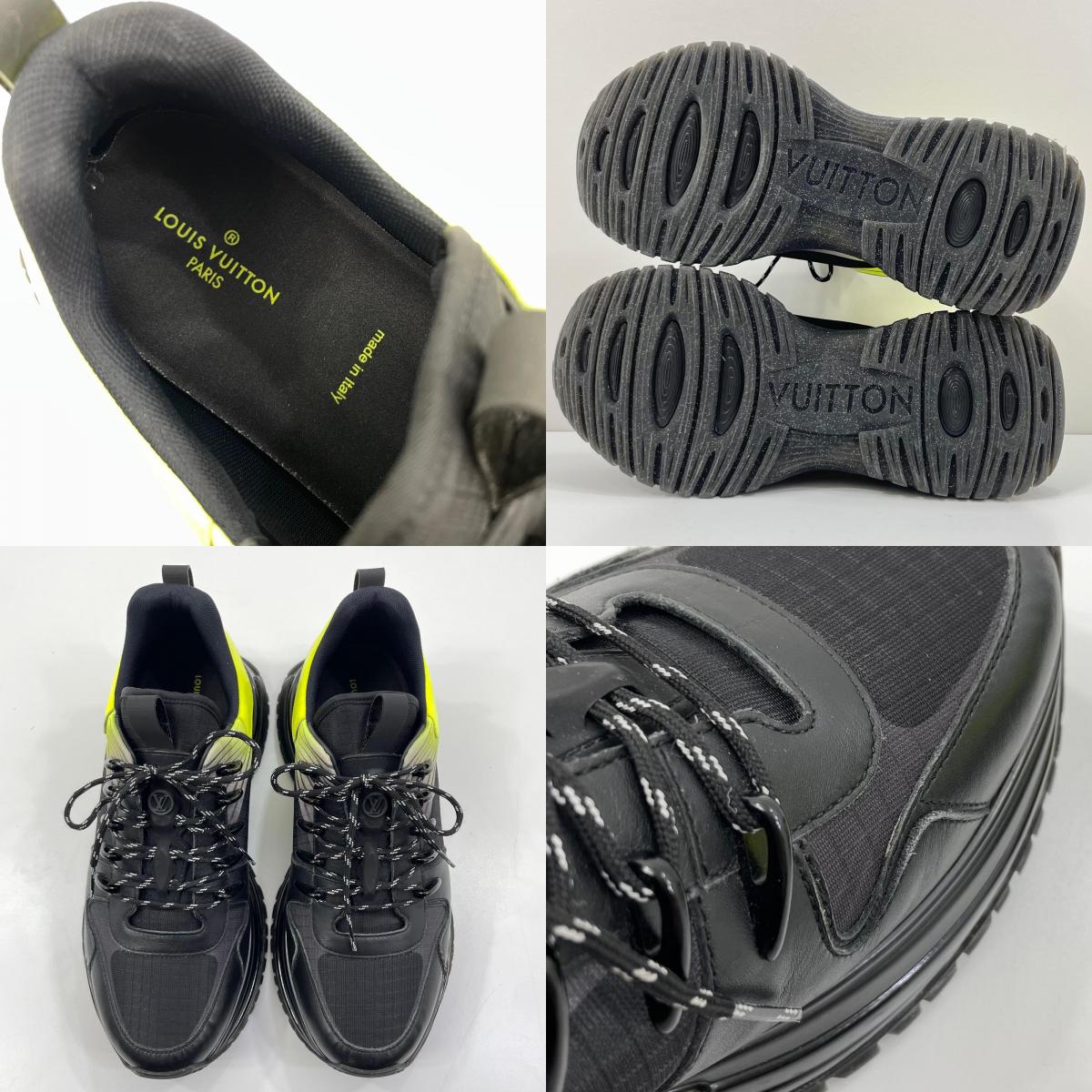 【中古】LOUIS VUITTON | ルイ・ヴィトン ランアウェイ パルスライン スニーカー 1A4K49 イエロー×ブラック サイズ：7【尾張小牧店】