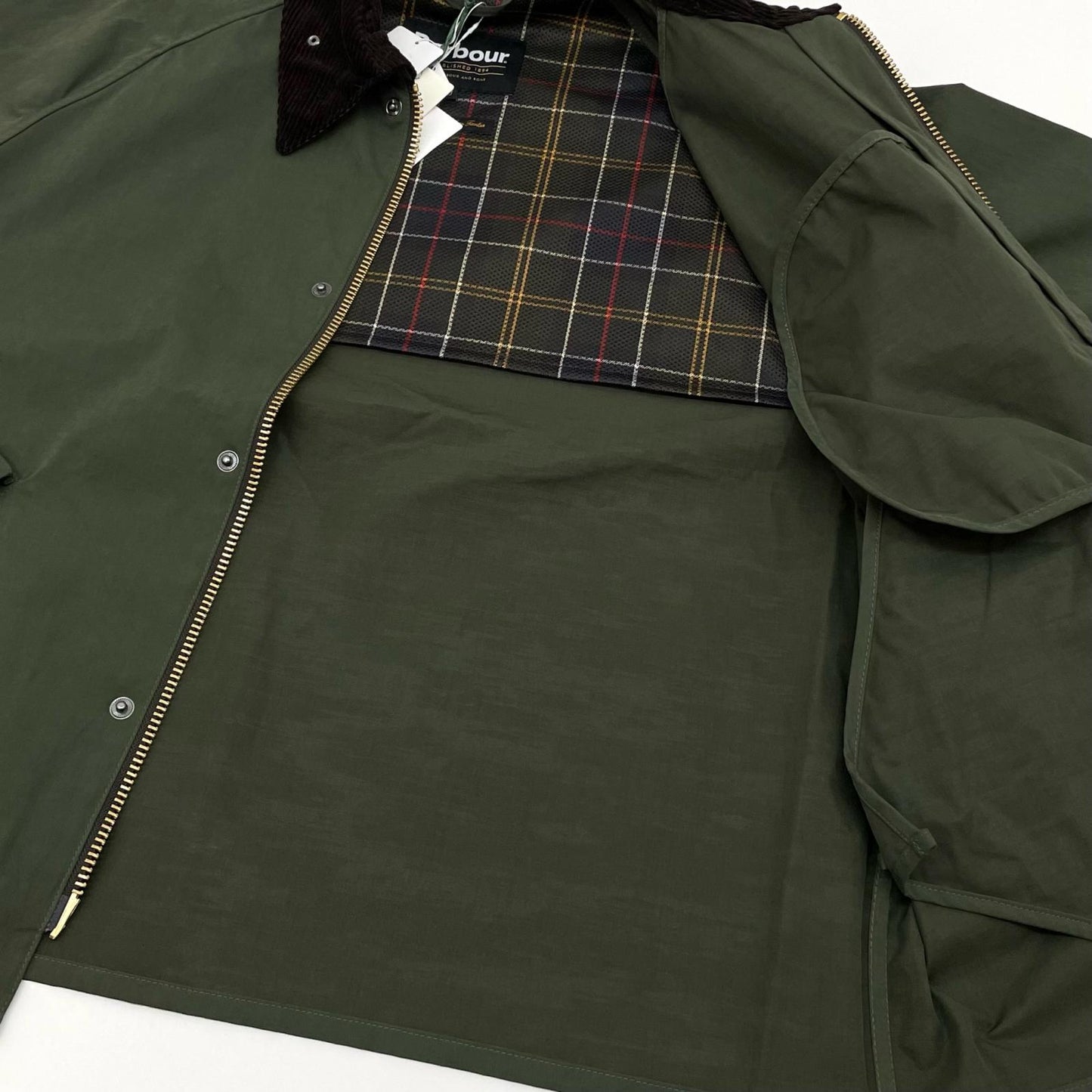 【中古】Barbour | バーブァー TRANSPORT ピーチスキン コットン ショートレングスブルゾン 261MCA0931 カーキ サイズ：40【尾張小牧店】