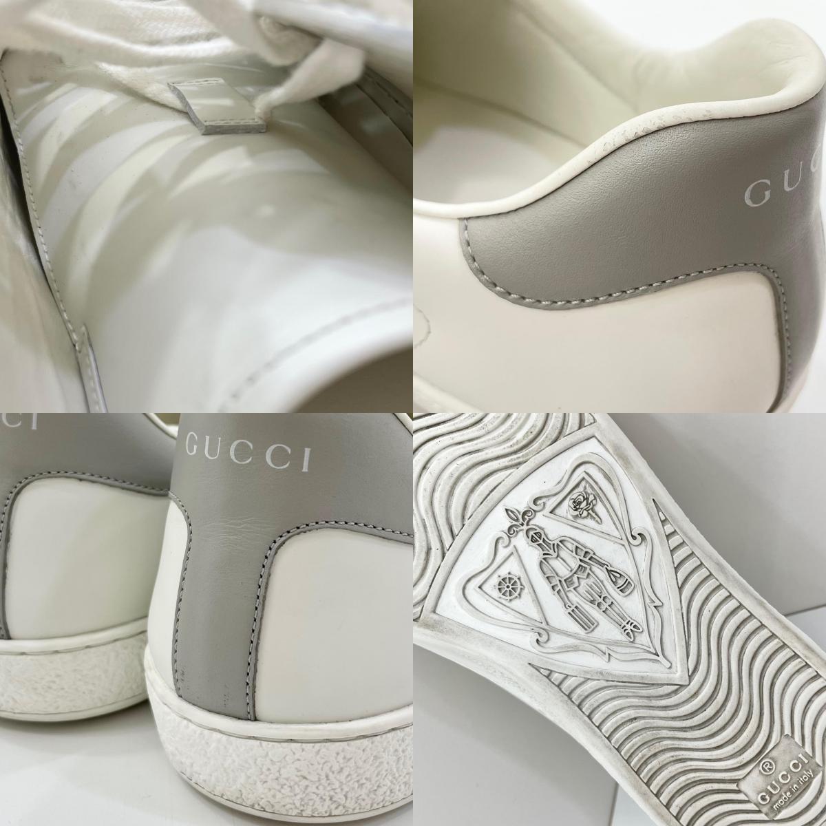 【中古】GUCCI | グッチ ローカットスニーカー エース インターロッキングG 牛革 カーフ 599147 ホワイト【尾張小牧店】