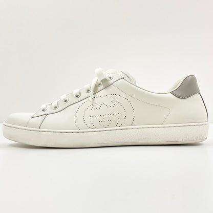 【中古】GUCCI | グッチ ローカットスニーカー エース インターロッキングG 牛革 カーフ 599147 ホワイト【尾張小牧店】