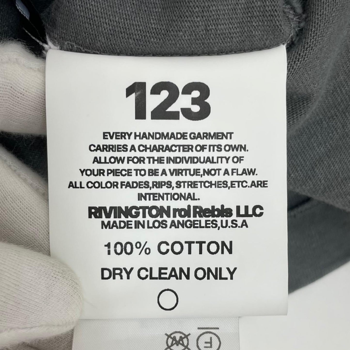 【中古】RIVINGTON roi Rebis(RRR123) | リヴィントン・ロイ・レビス(トリプルアール)　25SS LOVE STUFF TEE 半袖Ｔシャツ LVST-SS17 グレー サイズ：M【尾張小牧店】
