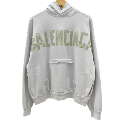 BALENCIAGA | バレンシアガ Tape Type Ripped Pocket Hoodie パーカー 744441 TOVB1 ホワイト サイズ：XS【尾張小牧店】