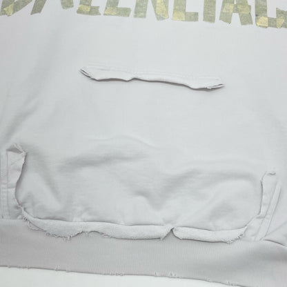 BALENCIAGA | バレンシアガ Tape Type Ripped Pocket Hoodie パーカー 744441 TOVB1 ホワイト サイズ：XS【尾張小牧店】