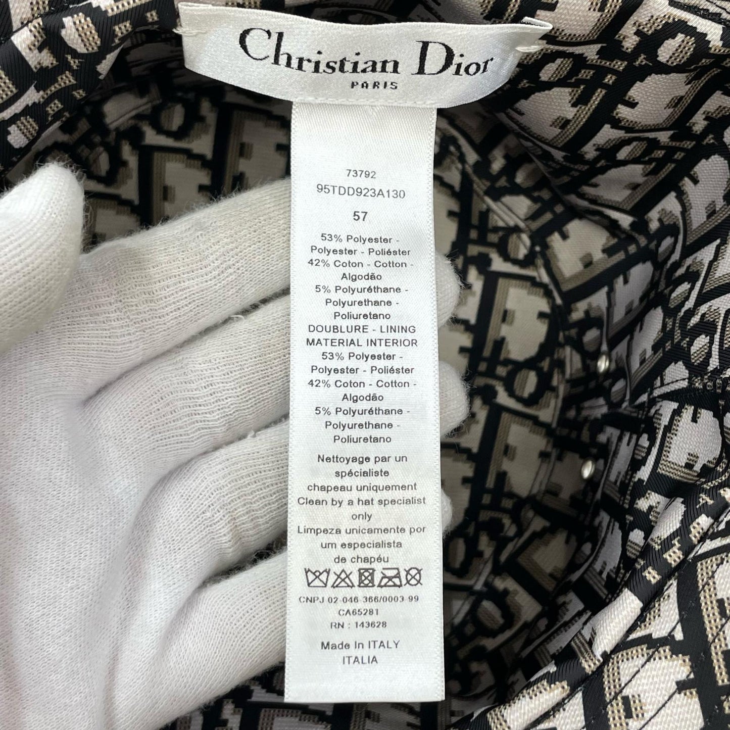 Christian Dior | クリスチャンディオール ハット ブラック サイズ：57【尾張小牧店】