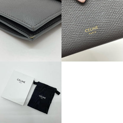 CELINE | セリーヌ 二つ折り財布 グレー×ピンク【尾張小牧店】