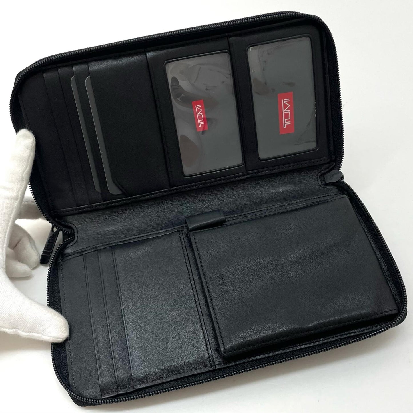 TUMI | トゥミ DOUBLE ZIP AROUND CLUTCH 長財布 ブラック【尾張小牧店】