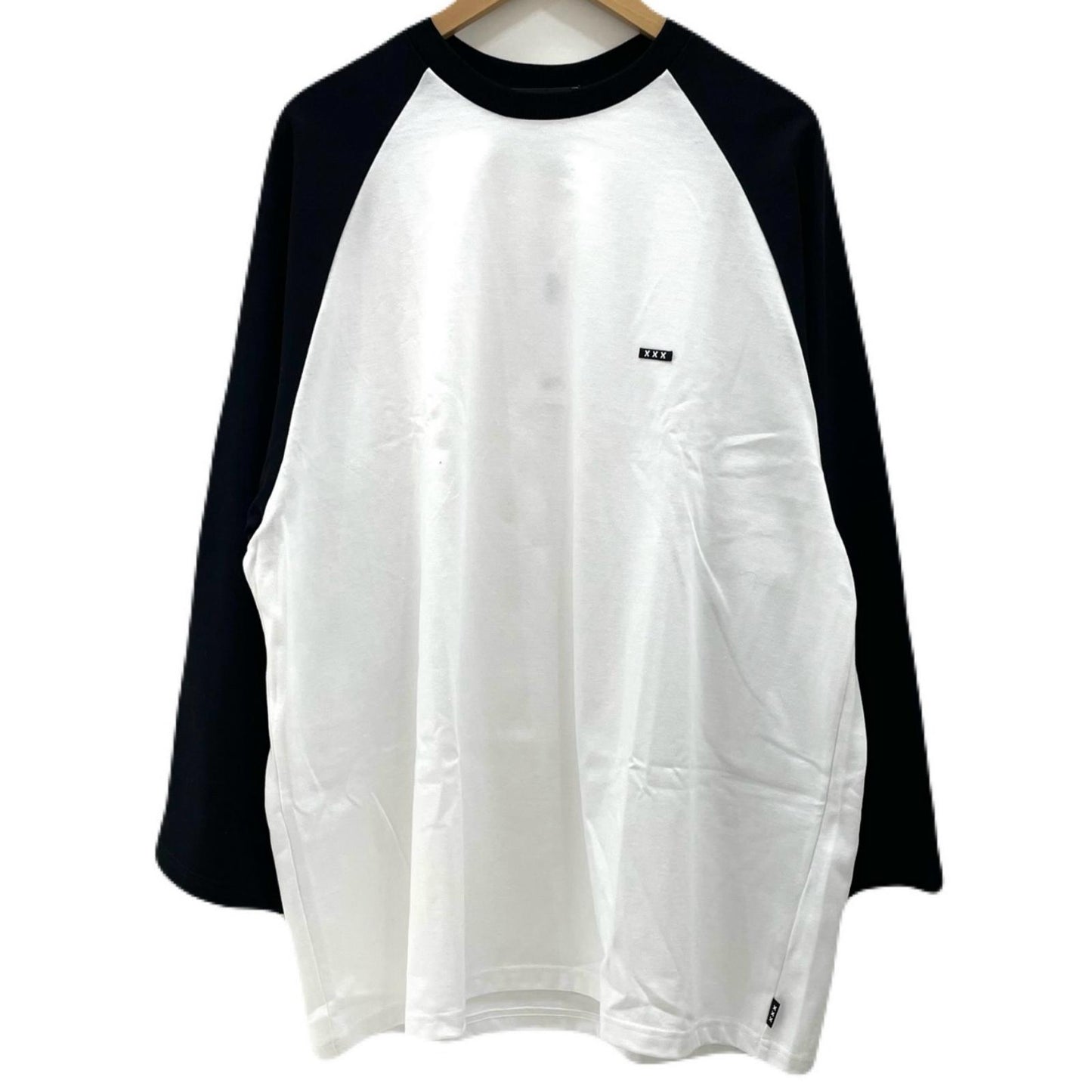 GOD SELECTION XXX | ゴッドセレクショントリプルエックス GX-A25-RT-02 長袖Ｔシャツ ホワイト×ブラック サイズ：XL【尾張小牧店】