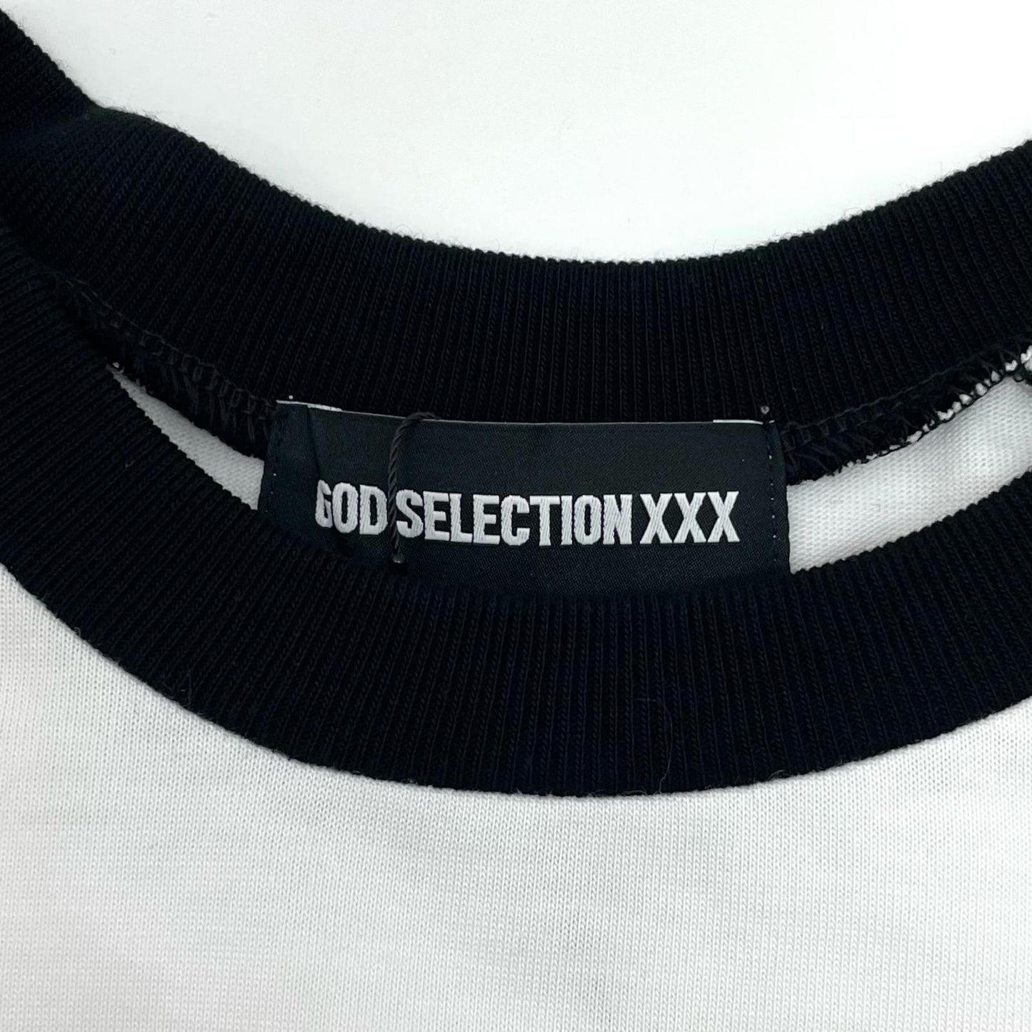GOD SELECTION XXX | ゴッドセレクショントリプルエックス GX-A25-RT-02 長袖Ｔシャツ ホワイト×ブラック サイズ：XL【尾張小牧店】