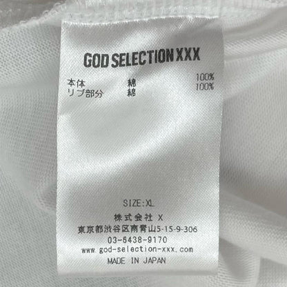 GOD SELECTION XXX | ゴッドセレクショントリプルエックス GX-A25-RT-02 長袖Ｔシャツ ホワイト×ブラック サイズ：XL【尾張小牧店】