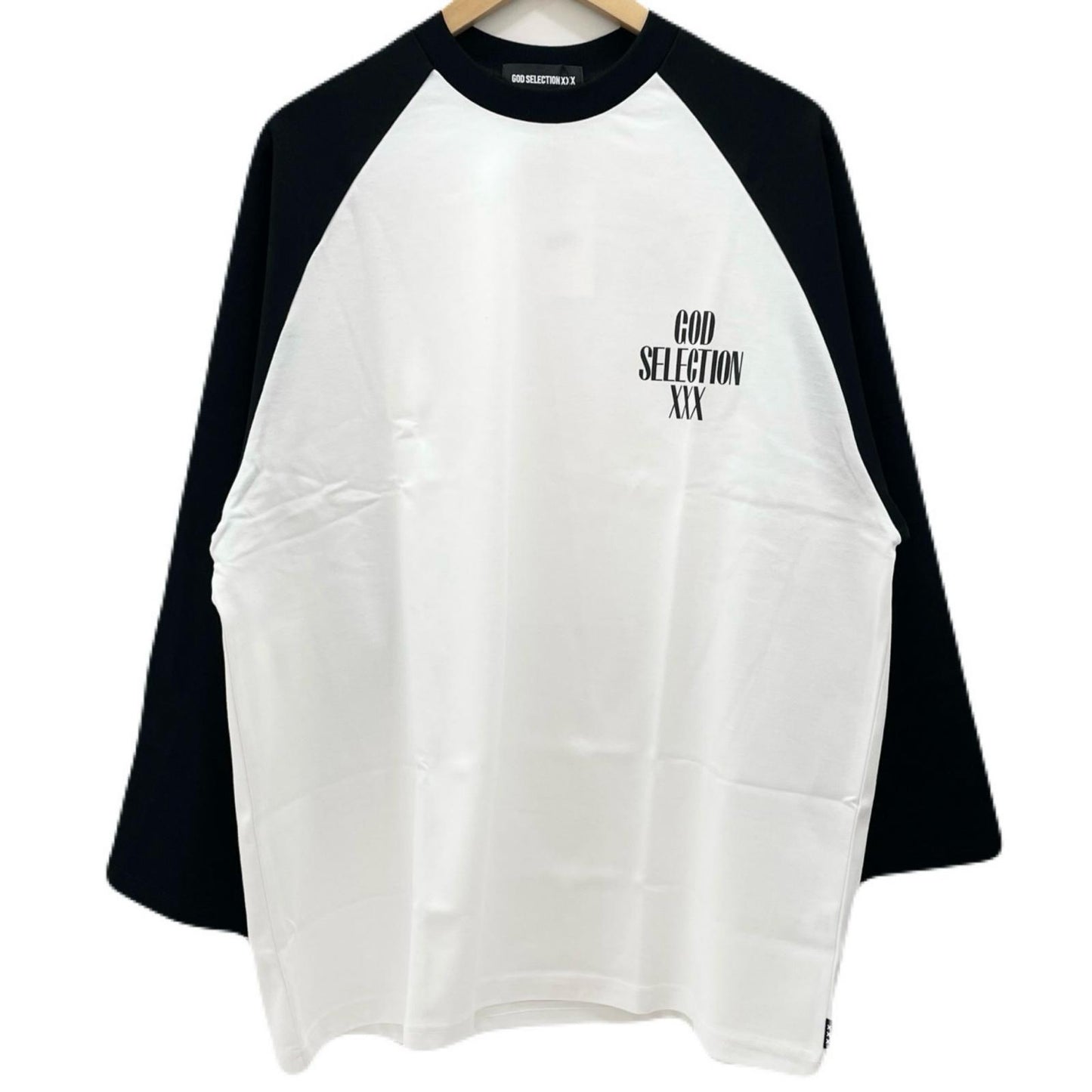 GOD SELECTION XXX | ゴッドセレクショントリプルエックス GX-A25-RT-02 長袖Ｔシャツ ホワイト×ブラック サイズ：L【尾張小牧店】