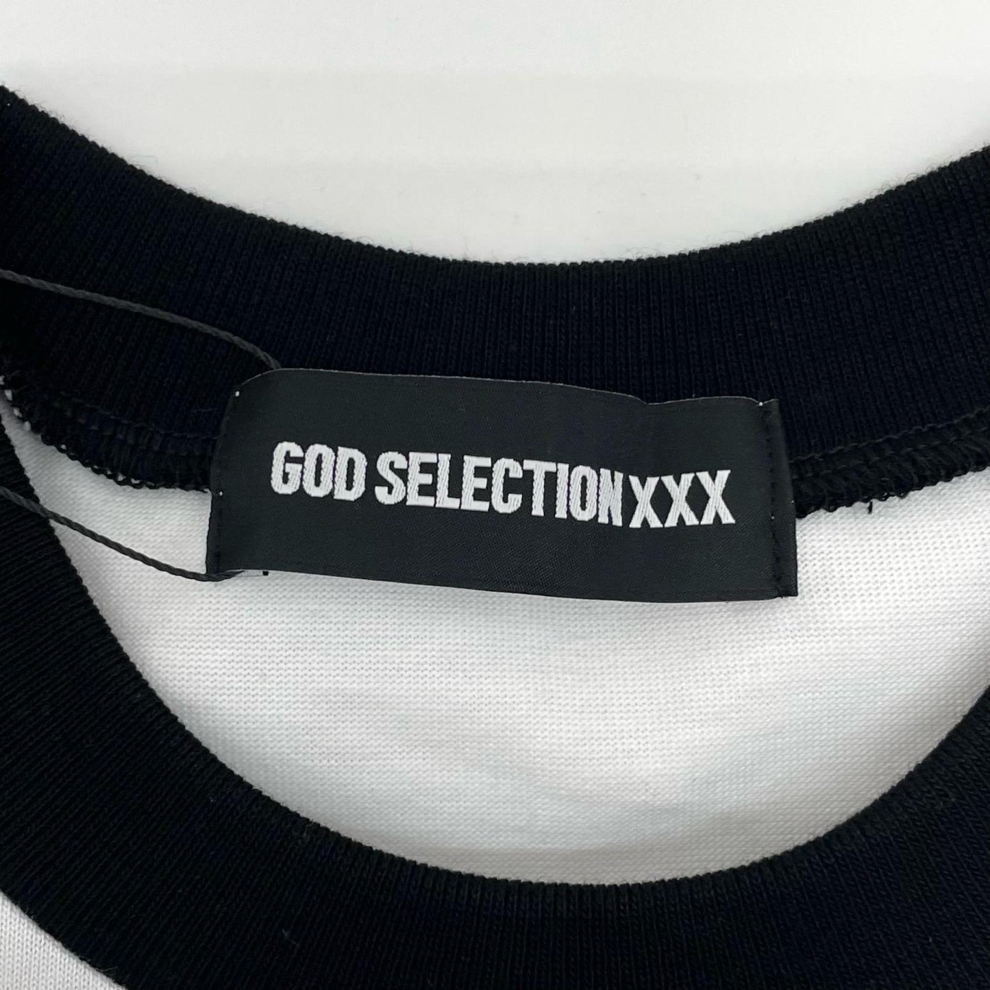 GOD SELECTION XXX | ゴッドセレクショントリプルエックス GX-A25-RT-02 長袖Ｔシャツ ホワイト×ブラック サイズ：L【尾張小牧店】