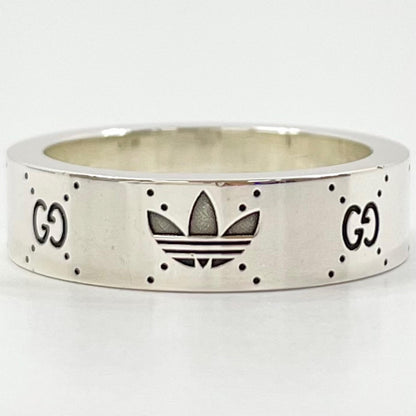 【中古】GUCCI×adidas | グッチ×アディダス コラボ エングレービング ワイド リング・指輪 702766 シルバー【尾張小牧店】