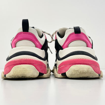 【中古】BALENCIAGA | バレンシアガ TRIPLE S トリプルS ダッドシューズ ダッドスニーカー 524039 ホワイト×ブラック×ピンク 25cm【尾張小牧店】