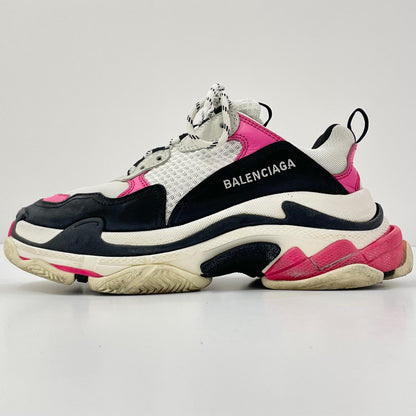 【中古】BALENCIAGA | バレンシアガ TRIPLE S トリプルS ダッドシューズ ダッドスニーカー 524039 ホワイト×ブラック×ピンク 25cm【尾張小牧店】