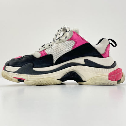 【中古】BALENCIAGA | バレンシアガ TRIPLE S トリプルS ダッドシューズ ダッドスニーカー 524039 ホワイト×ブラック×ピンク 25cm【尾張小牧店】