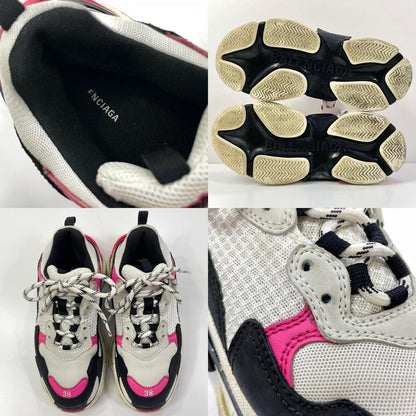 【中古】BALENCIAGA | バレンシアガ TRIPLE S トリプルS ダッドシューズ ダッドスニーカー 524039 ホワイト×ブラック×ピンク 25cm【尾張小牧店】