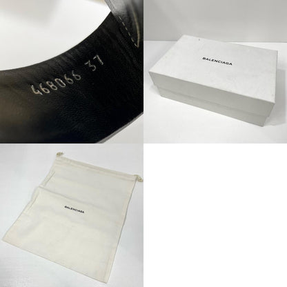 【中古】BALENCIAGA | バレンシアガ ストラップ レザー スクエアトゥ サンダル ブラック サイズ：37　24.5cm【尾張小牧店】