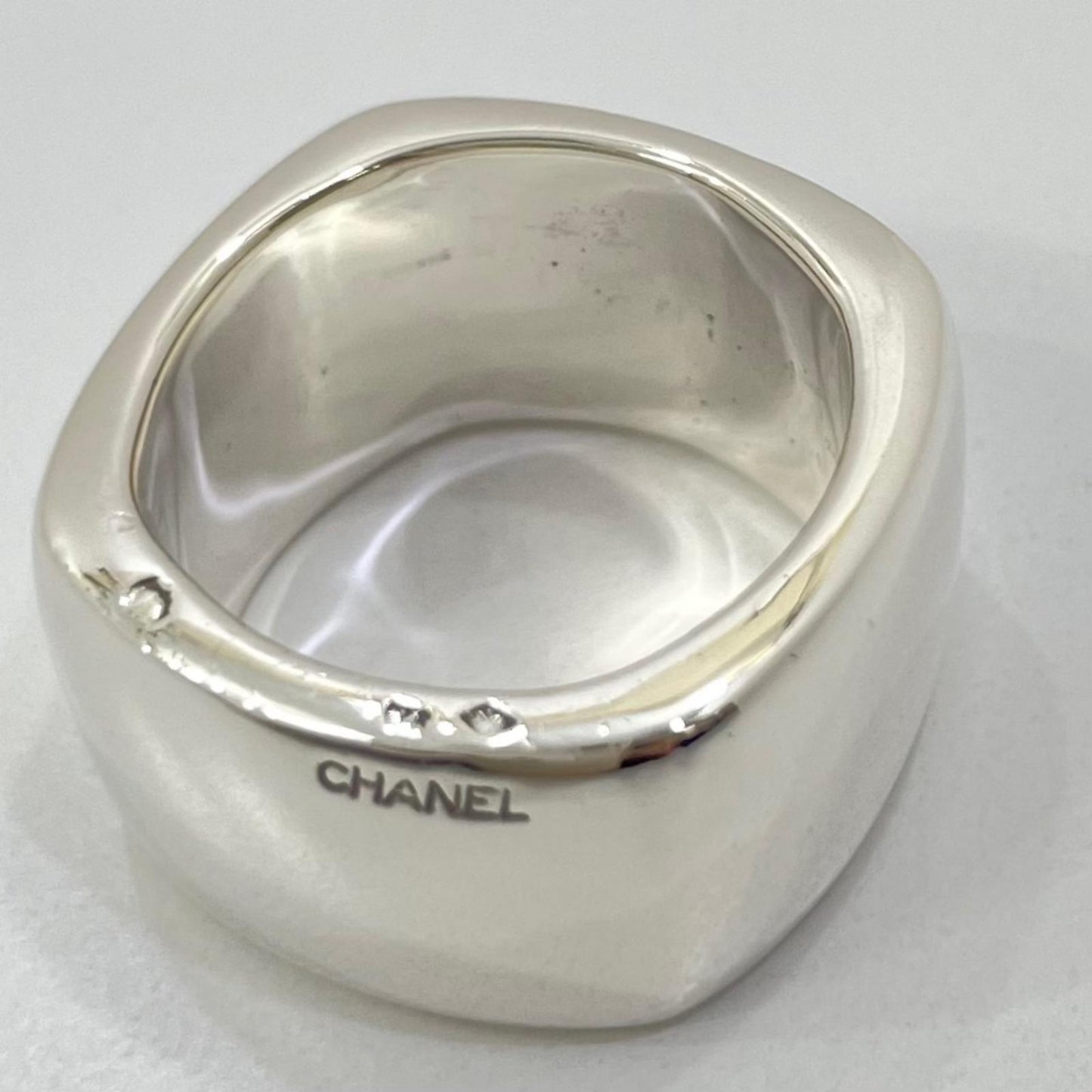 【中古】CHANEL | シャネル スクエア リング・指輪 シルバー【尾張小牧店】