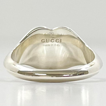 【中古】GUCCI | グッチ インターロッキングG ロゴ ハート モチーフ リング・指輪 645544 シルバー×レッド【尾張小牧店】