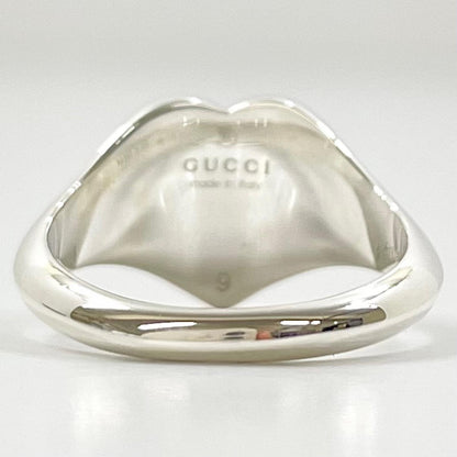【中古】GUCCI | グッチ インターロッキングG ロゴ ハート モチーフ リング・指輪 645544 シルバー×レッド【尾張小牧店】