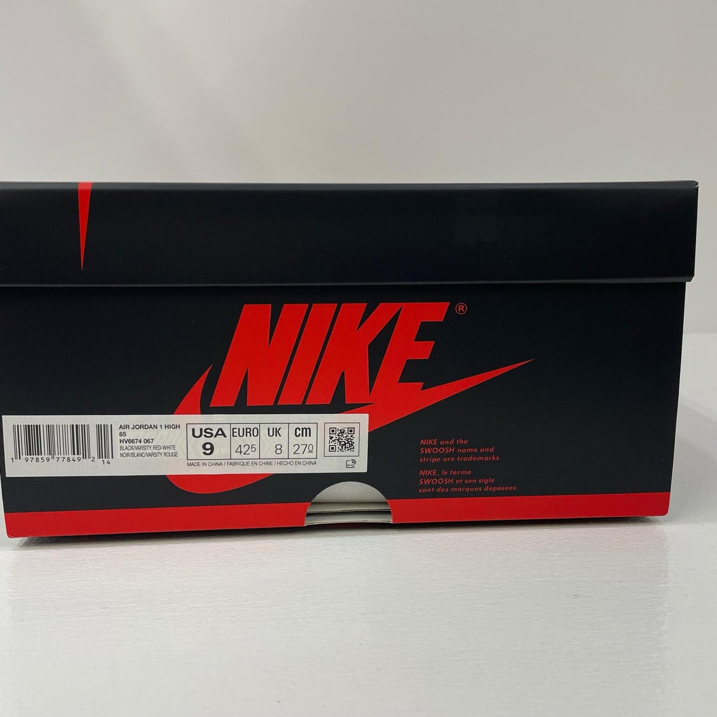 NIKE | ナイキ AIR JORDAN 1 HIGH 85 スニーカー 27.0cm HV6674-667 レッド