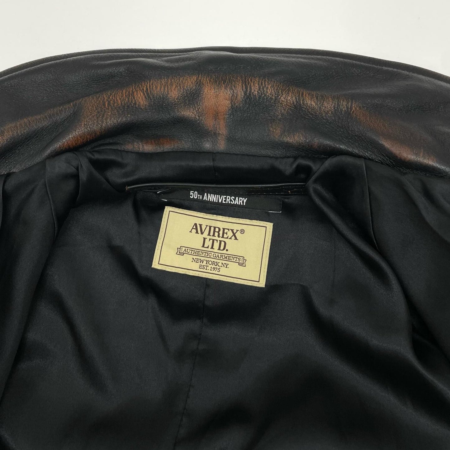 AVIREX | アヴィレックス COWHIDE CARCOAT VINTAGE FINISH AVIREX 50th レザー ブラウン サイズ：M【尾張小牧店】