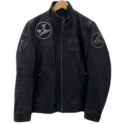 AVIREX | アヴィレックス AGED WAPPEN STAND ZIP RIDERS レザー 783-4250012 ブラック サイズ：M【尾張小牧店】
