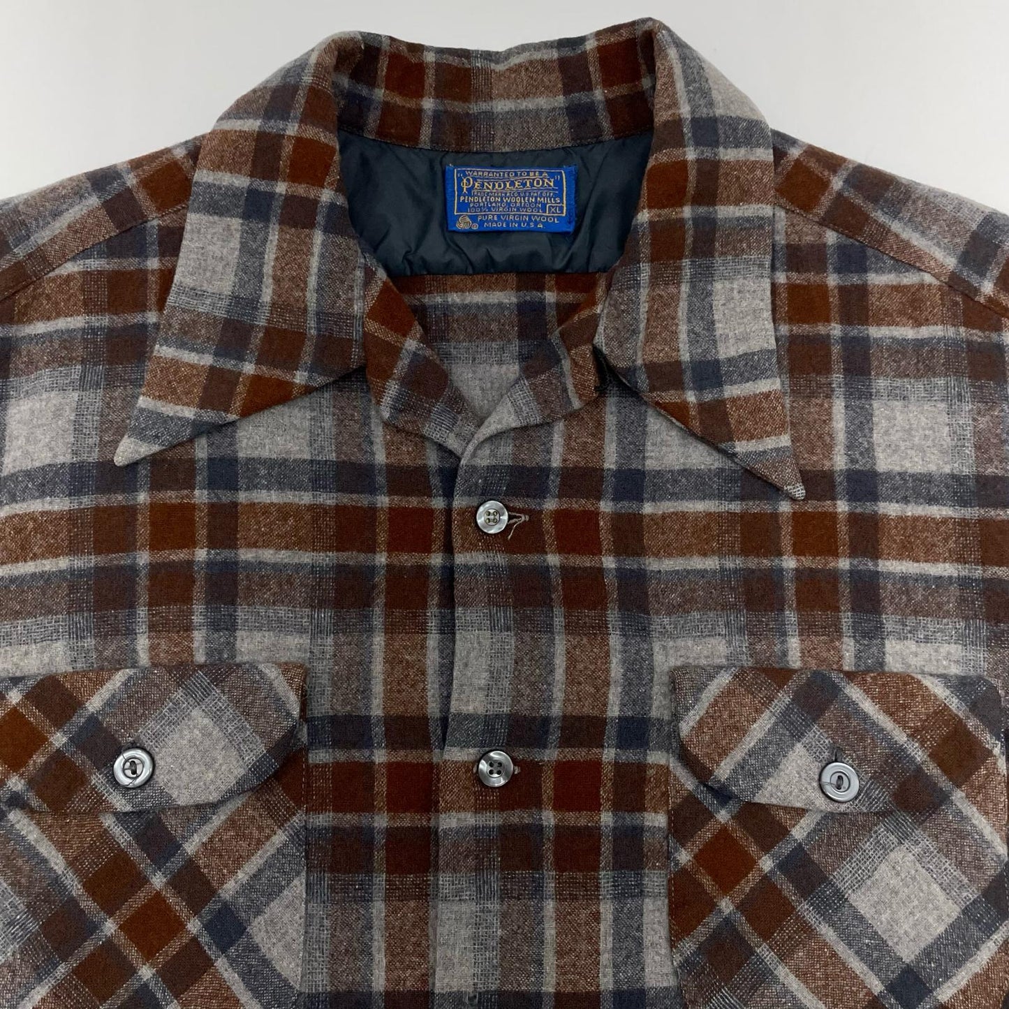 PENDLETON | ペンドルトン 長袖シャツ ブラウン×グレー×ネイビー サイズ：XL【尾張小牧店】