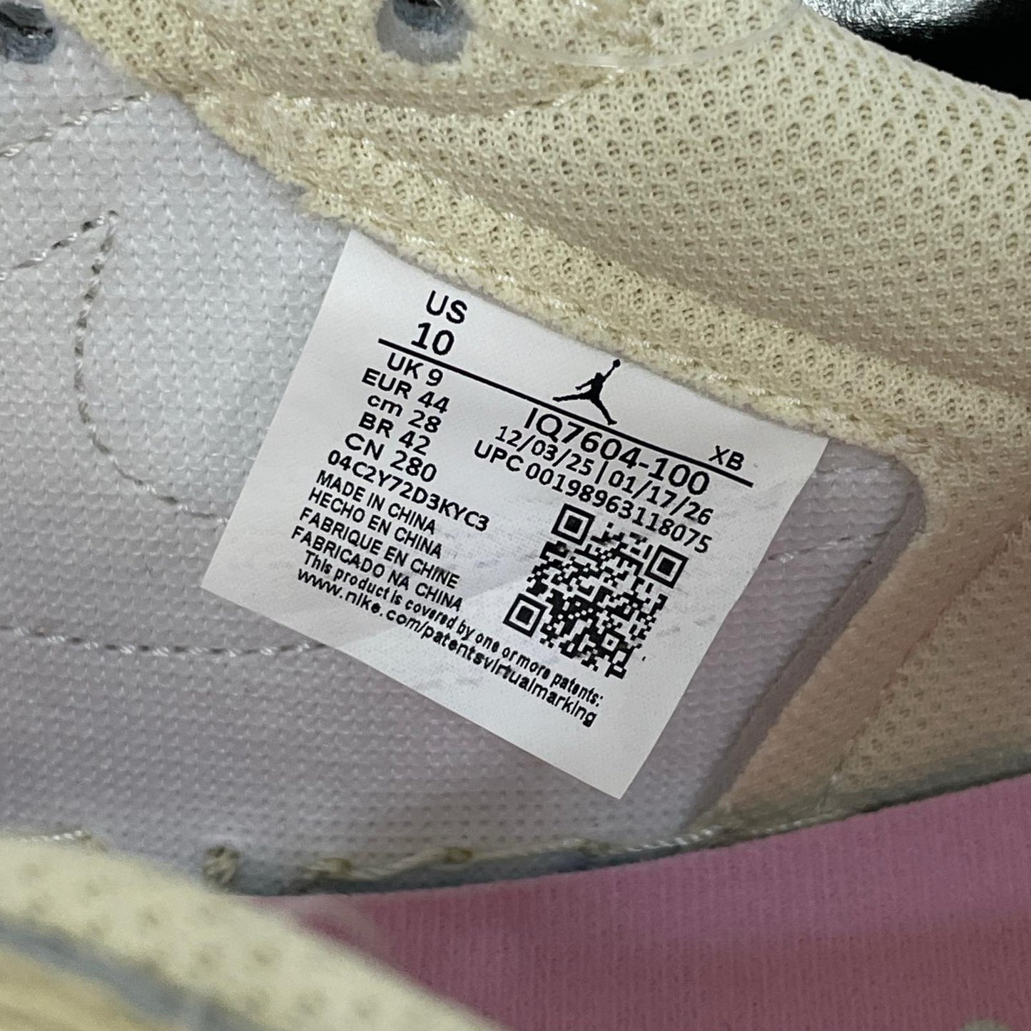 NIKE | ナイキ Air Jordan 1 Retro Low OG スニーカー 28.0cm IQ7604-100 ピンク