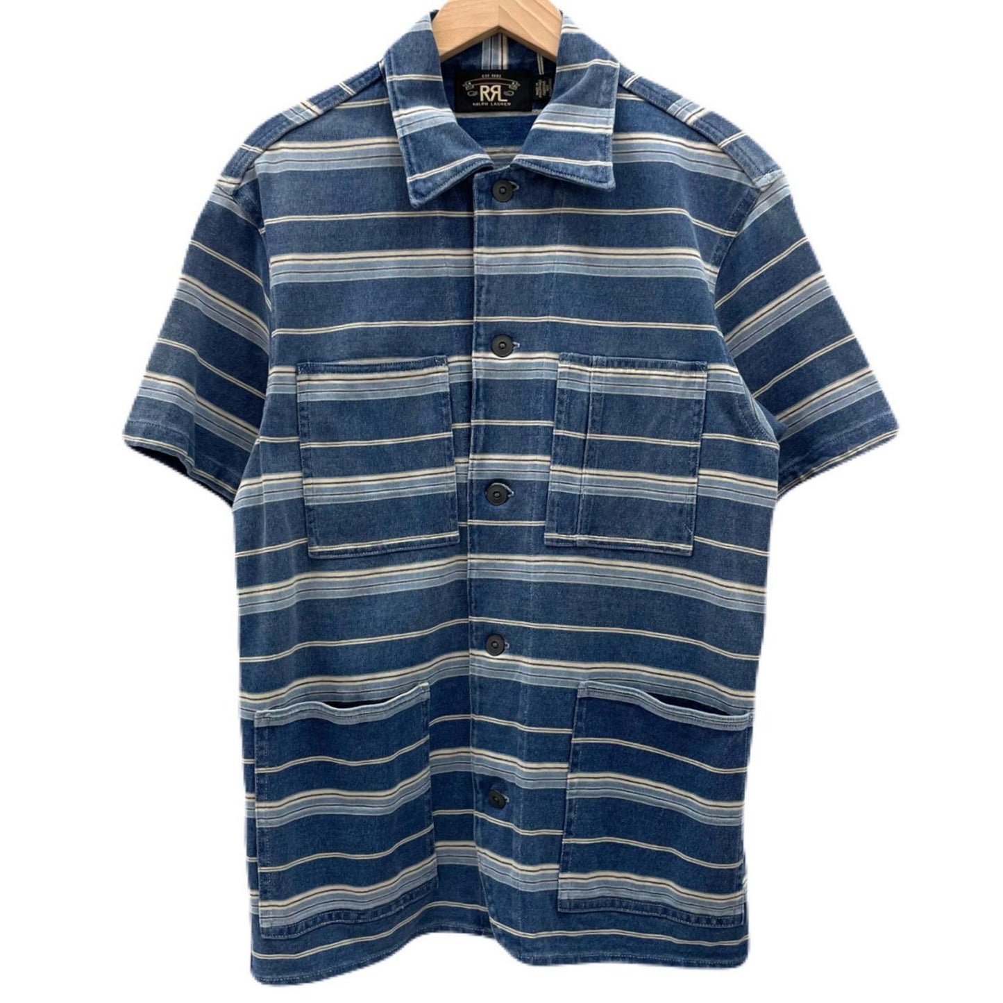 RRL(RALPH LAUREN) | ダブルアールエルラルフローレン 半袖シャツ ブルー×ホワイト サイズ：XS【尾張小牧店】
