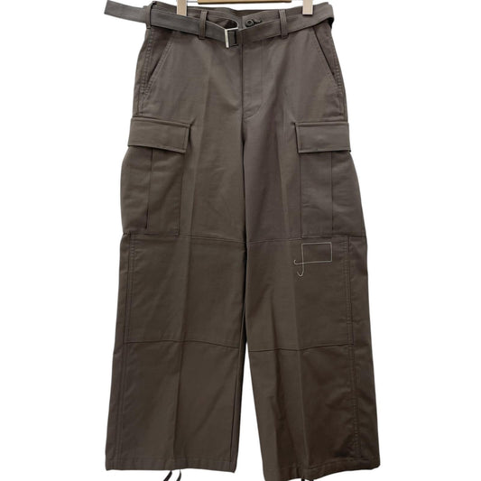 【中古】Sacai×WTAPS | サカイ×ダブルタップス　25SS Cotton Back Satin Pants 01 コットンバック サテンパンツ 25-03695M ベージュ サイズ：1【尾張小牧店】