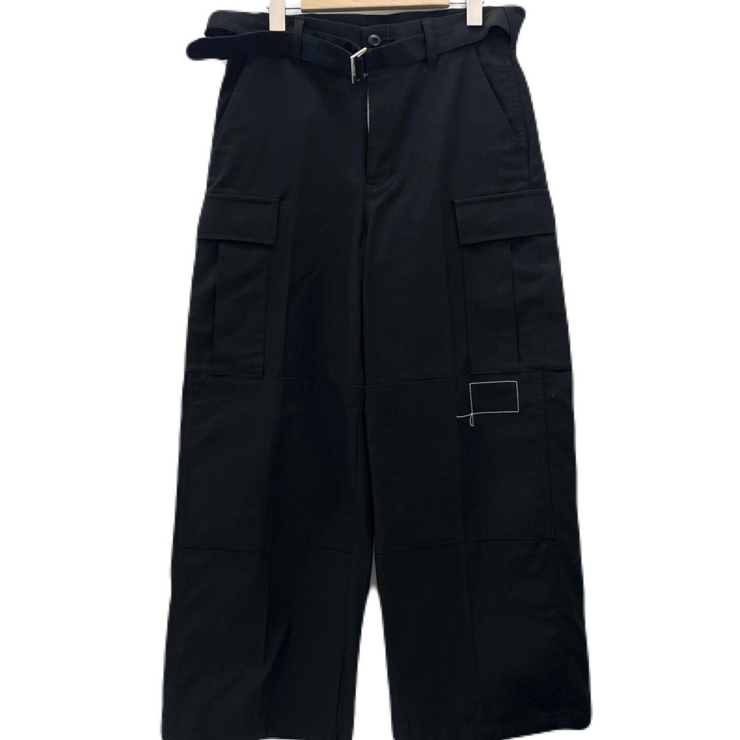 【中古】Sacai×WTAPS | サカイ×ダブルタップス　25SS Cotton Back Satin Pants 01 コットンバック サテンパンツ 25-03695M ブラック サイズ：1【尾張小牧店】