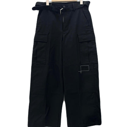 【中古】Sacai×WTAPS | サカイ×ダブルタップス　25SS Cotton Back Satin Pants 01 コットンバック サテンパンツ 25-03695M ブラック サイズ：1【尾張小牧店】