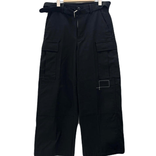 【中古】Sacai×WTAPS | サカイ×ダブルタップス　25SS Cotton Back Satin Pants 01 コットンバック サテンパンツ 25-03695M ブラック サイズ：1【尾張小牧店】