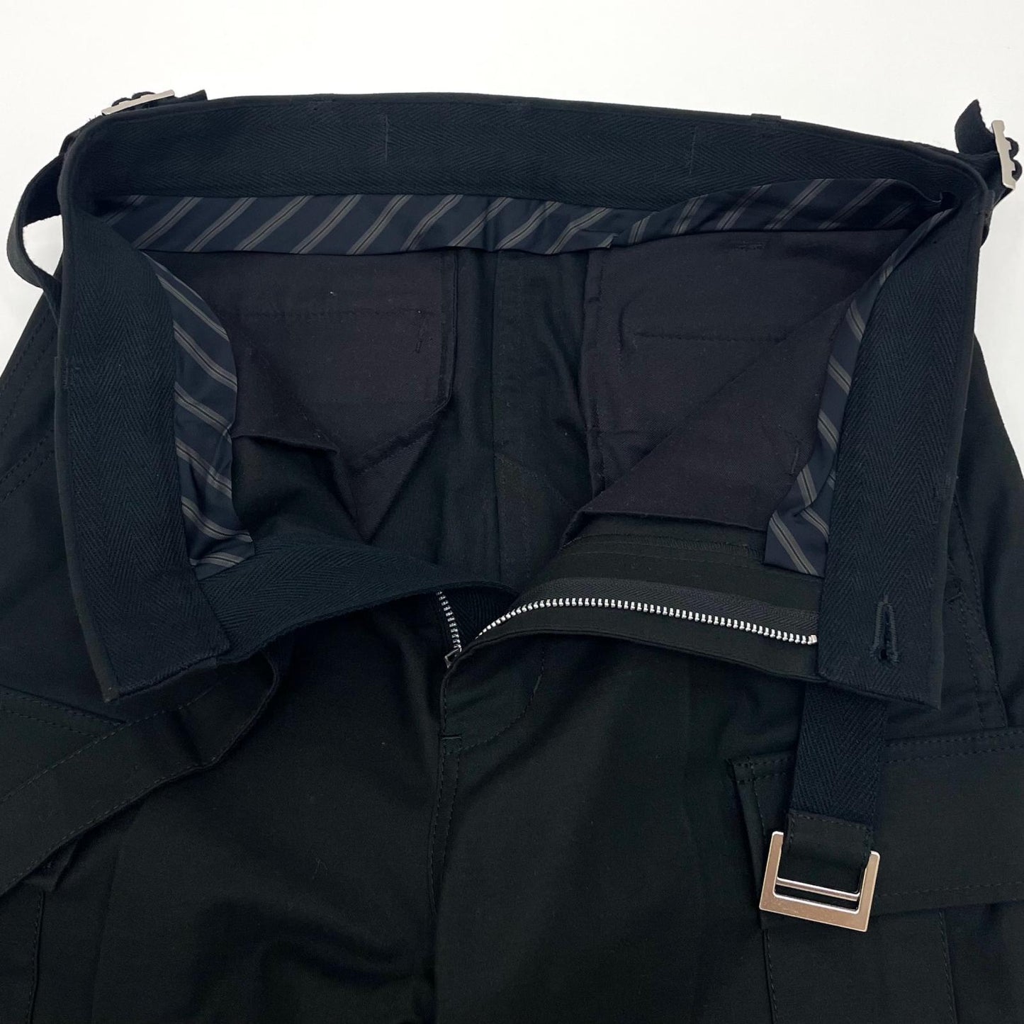 【中古】Sacai×WTAPS | サカイ×ダブルタップス　25SS Cotton Back Satin Pants 01 コットンバック サテンパンツ 25-03695M ブラック サイズ：1【尾張小牧店】