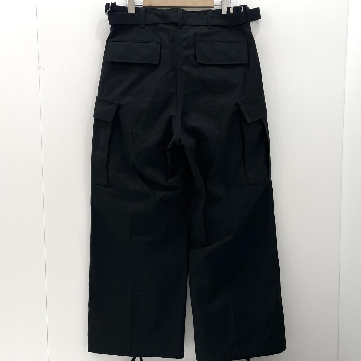 【中古】Sacai×WTAPS | サカイ×ダブルタップス　25SS Cotton Back Satin Pants 01 コットンバック サテンパンツ 25-03695M ブラック サイズ：1【尾張小牧店】