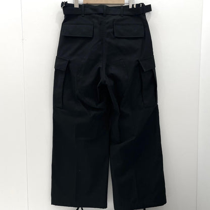 【中古】Sacai×WTAPS | サカイ×ダブルタップス　25SS Cotton Back Satin Pants 01 コットンバック サテンパンツ 25-03695M ブラック サイズ：1【尾張小牧店】