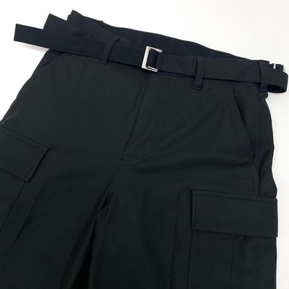 【中古】Sacai×WTAPS | サカイ×ダブルタップス　25SS Cotton Back Satin Pants 01 コットンバック サテンパンツ 25-03695M ブラック サイズ：1【尾張小牧店】
