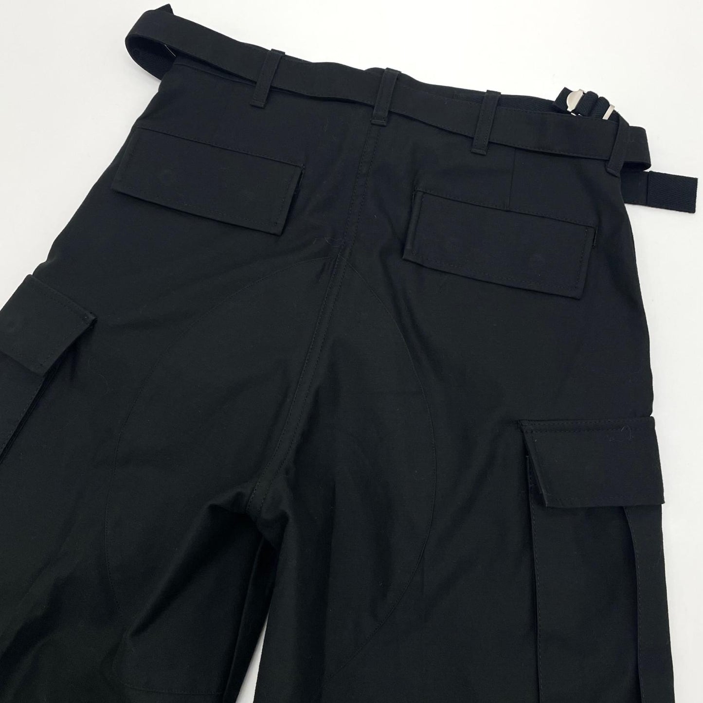 【中古】Sacai×WTAPS | サカイ×ダブルタップス　25SS Cotton Back Satin Pants 01 コットンバック サテンパンツ 25-03695M ブラック サイズ：1【尾張小牧店】