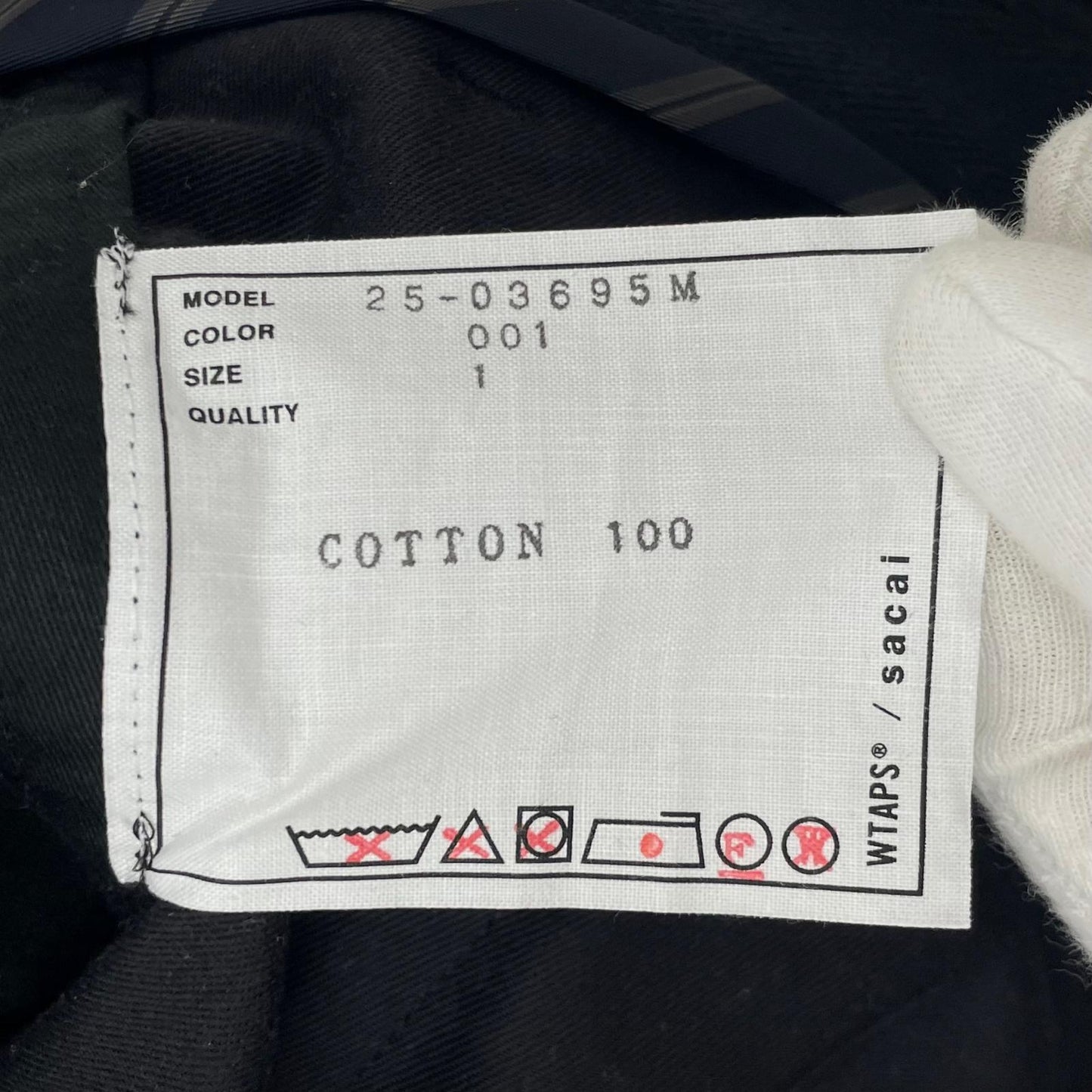 【中古】Sacai×WTAPS | サカイ×ダブルタップス　25SS Cotton Back Satin Pants 01 コットンバック サテンパンツ 25-03695M ブラック サイズ：1【尾張小牧店】