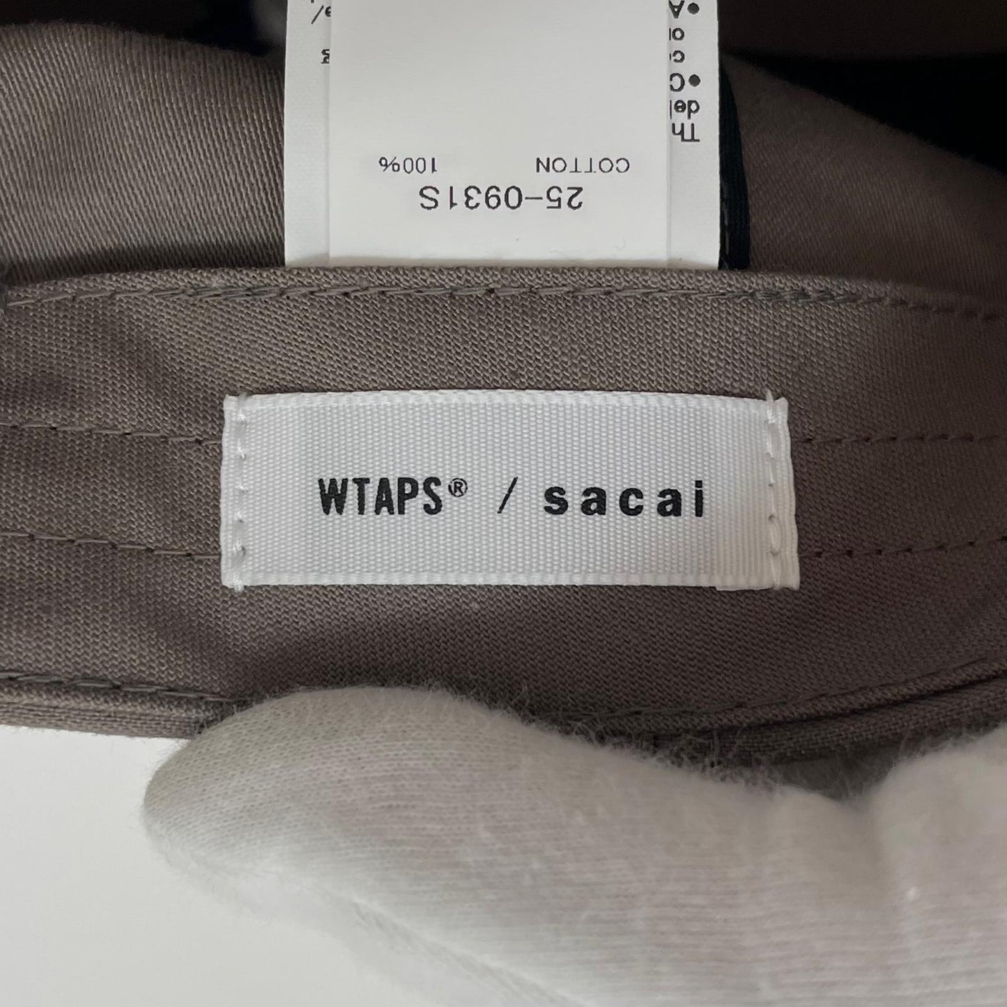 【中古】Sacai×WTAPS | サカイ×ダブルタップス Cotton Back Satin Cap 01 キャップ 帽子　25-0931S カーキ【尾張小牧店】