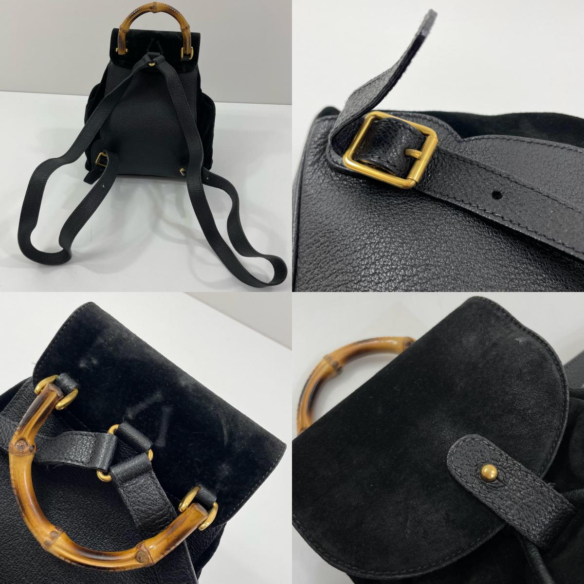 【中古】GUCCI | グッチ バンブー ミニリュック デイパック 003・1705・0030 ブラック【尾張小牧店】