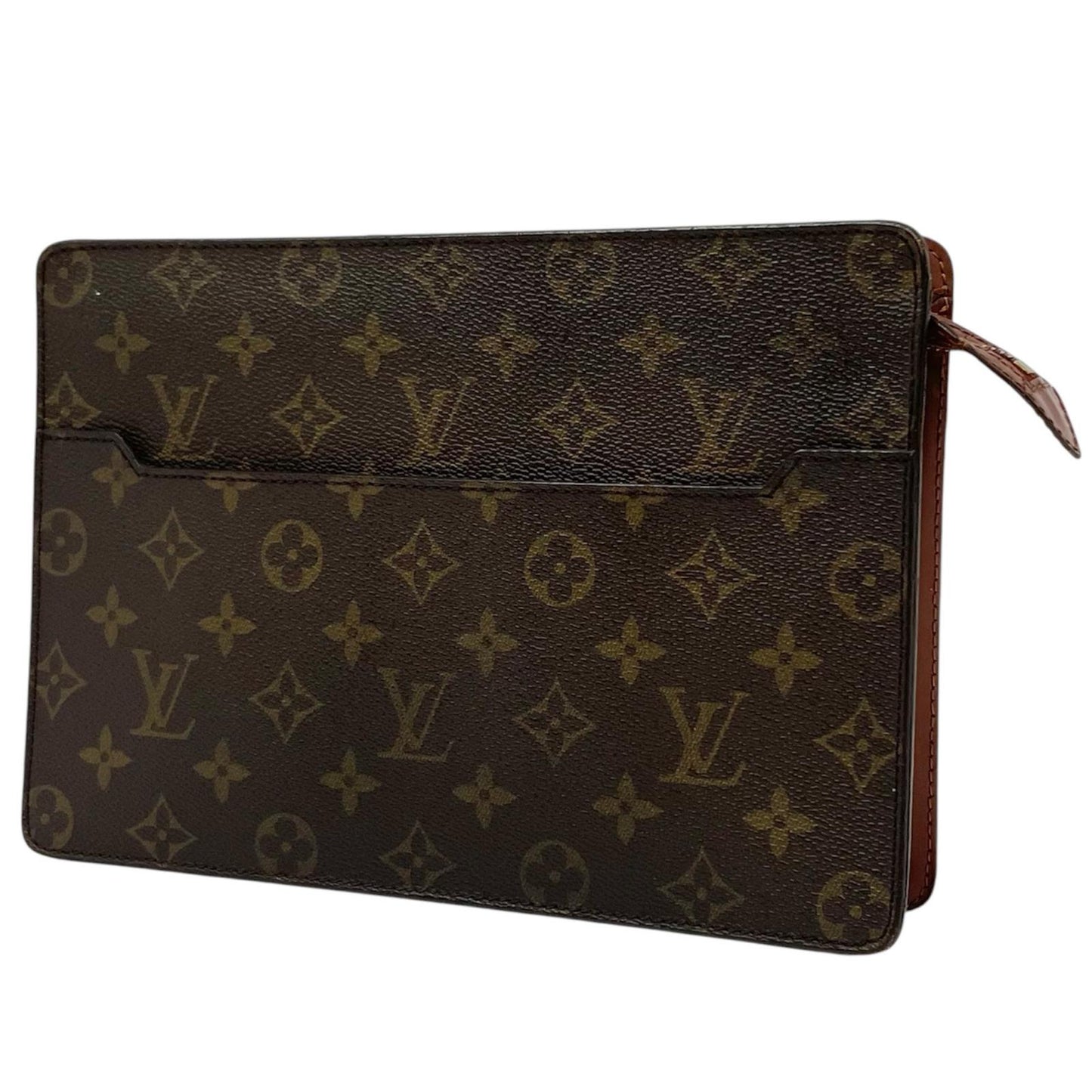 【中古】LOUIS VUITTON | ルイ・ヴィトン ポシェットオム モノグラム クラッチバッグ セカンドバッグ M51795 ブラウン【尾張小牧店】